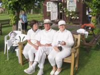 SCCC Golf Croquet Open Competition: Overseas Guests Antje, Peter and Nina from Hamburg Croquet Club