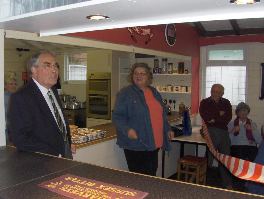 Opening the new Bar: Quiller Barrett and Club Chairman Chris Constable