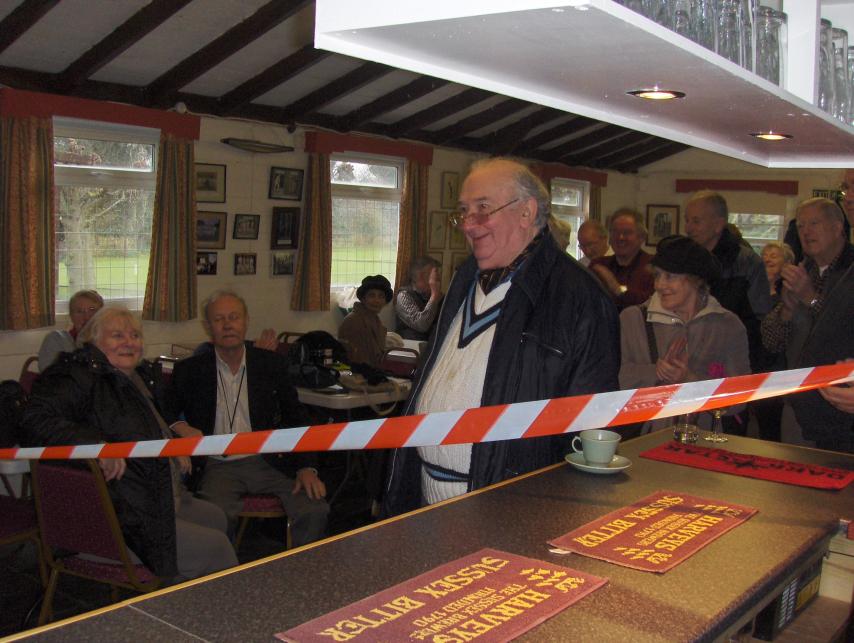 Opening the new Bar: Club Treasurer Patrick Alden