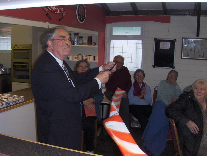 Opening the new Bar: Quiller cutting the tape