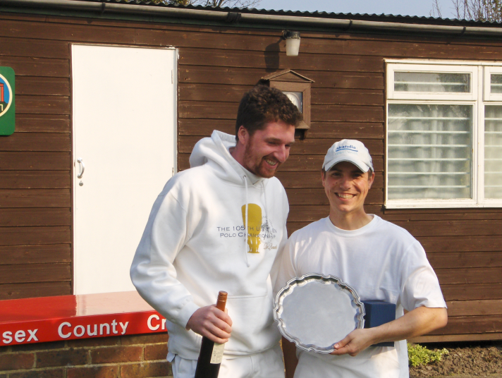 AC Southwick Salver: Rutger Beijderwellen with winner Jamie Burch