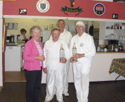 Alternate Stroke Doubles: Winners Alan Rew and Alan Theobald with Elizabeth and Paul Castell