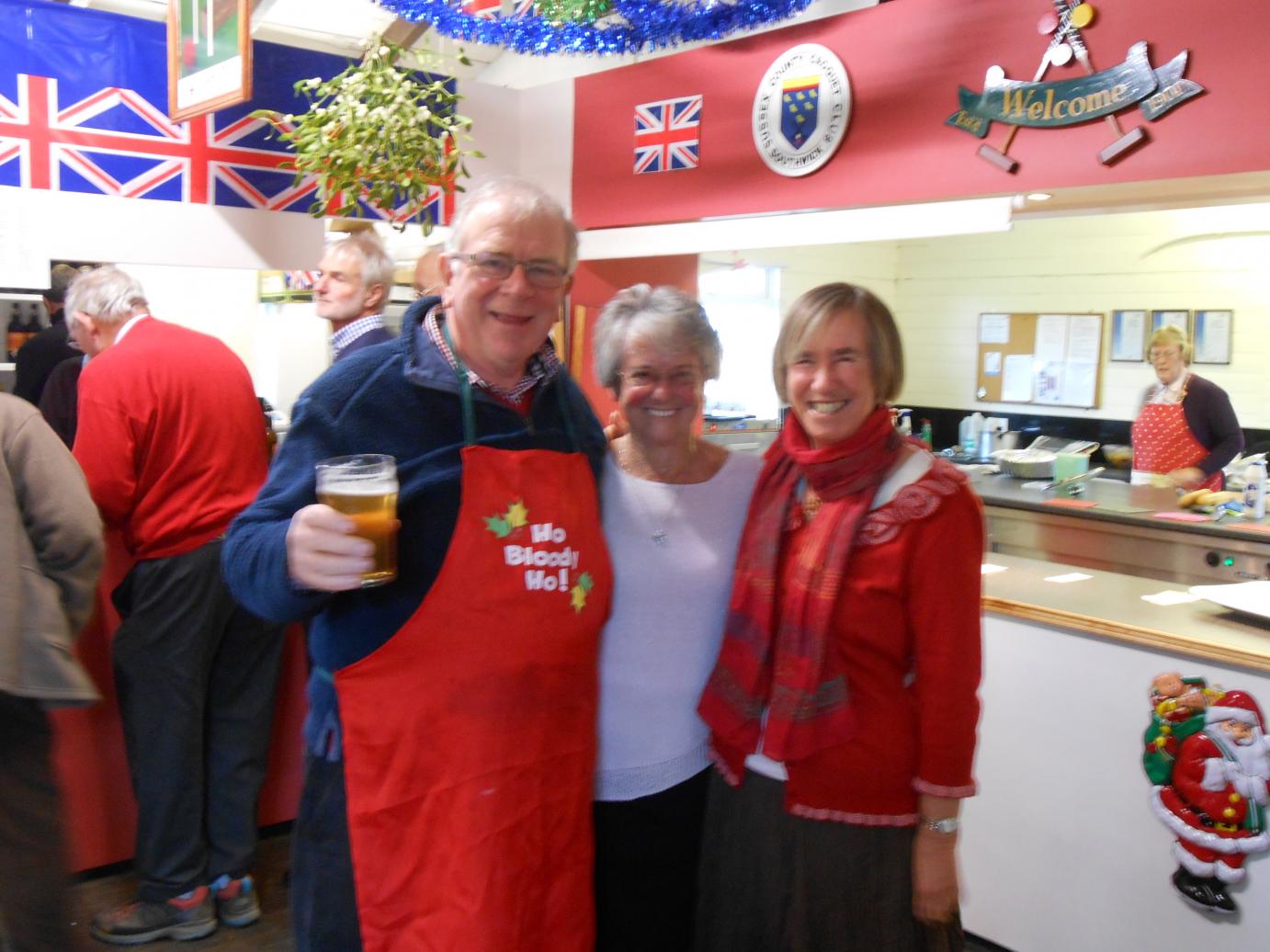 Xmas Dinner: Jonathan Isaacs, June Gosney and Frances Low