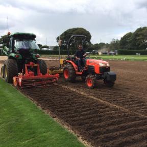 Laying new lawns (photo Ray Hall)
