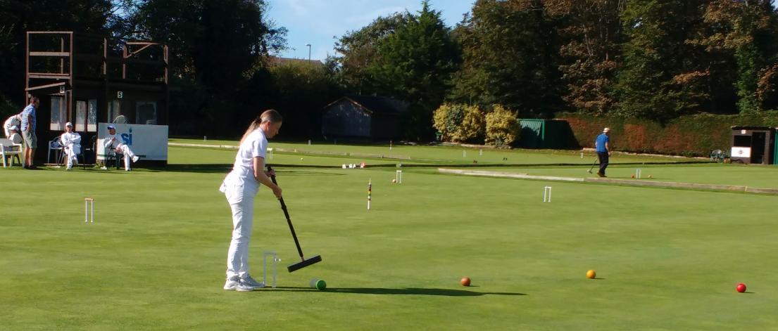 Challenge & Gilbey: Gabrielle Higgins in play on Lawn 5