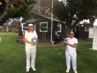 Club finals: winner Dominic Nunns with Morgan Case