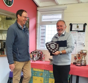 Club competitions winner Richard Ellis with GC Improvers trophy