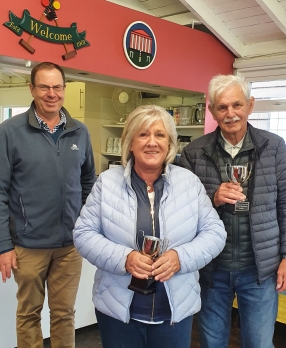 Club competitions winner Reg & Julia Soffe with GC doubles cups