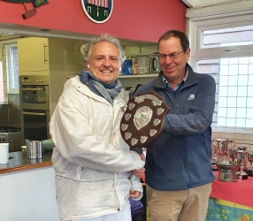 Club competitions winner Tudor Jenkins with Millenium Shield