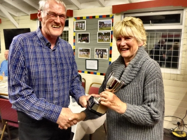 Awards Evening, October: Graham Tucker with winner Anne Gill