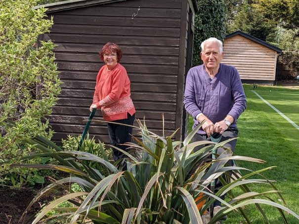 Spring border: Denise and Ian Johnson