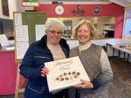 GC singles 2nd February: Division winner Chrissie with Manager Linda