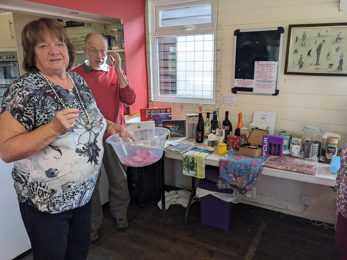 Curry Lunch 17th February: raffle organiser Fran