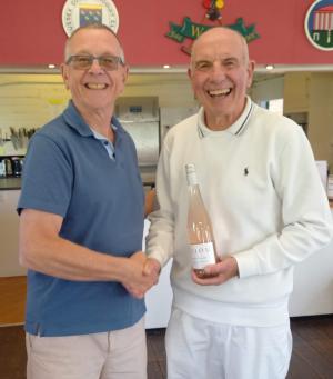 GC singles 19th June: Division winner Brian with Manager Vincent
