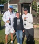 GC doubles 4th July: Division winners Nigel and Steve with Manager Gabrielle