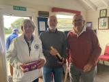 GC doubles 11th October: Division winners Diana and Jim with Manager Roger