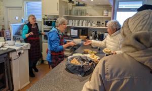 GC Doubles 18 February: Angela and Judith serve lunch