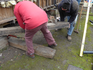 Working Party: removing old beam