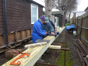 Working Party: preparing damp proof course