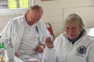 Short Croquet 24th April: Div B winners Bob and Robyn