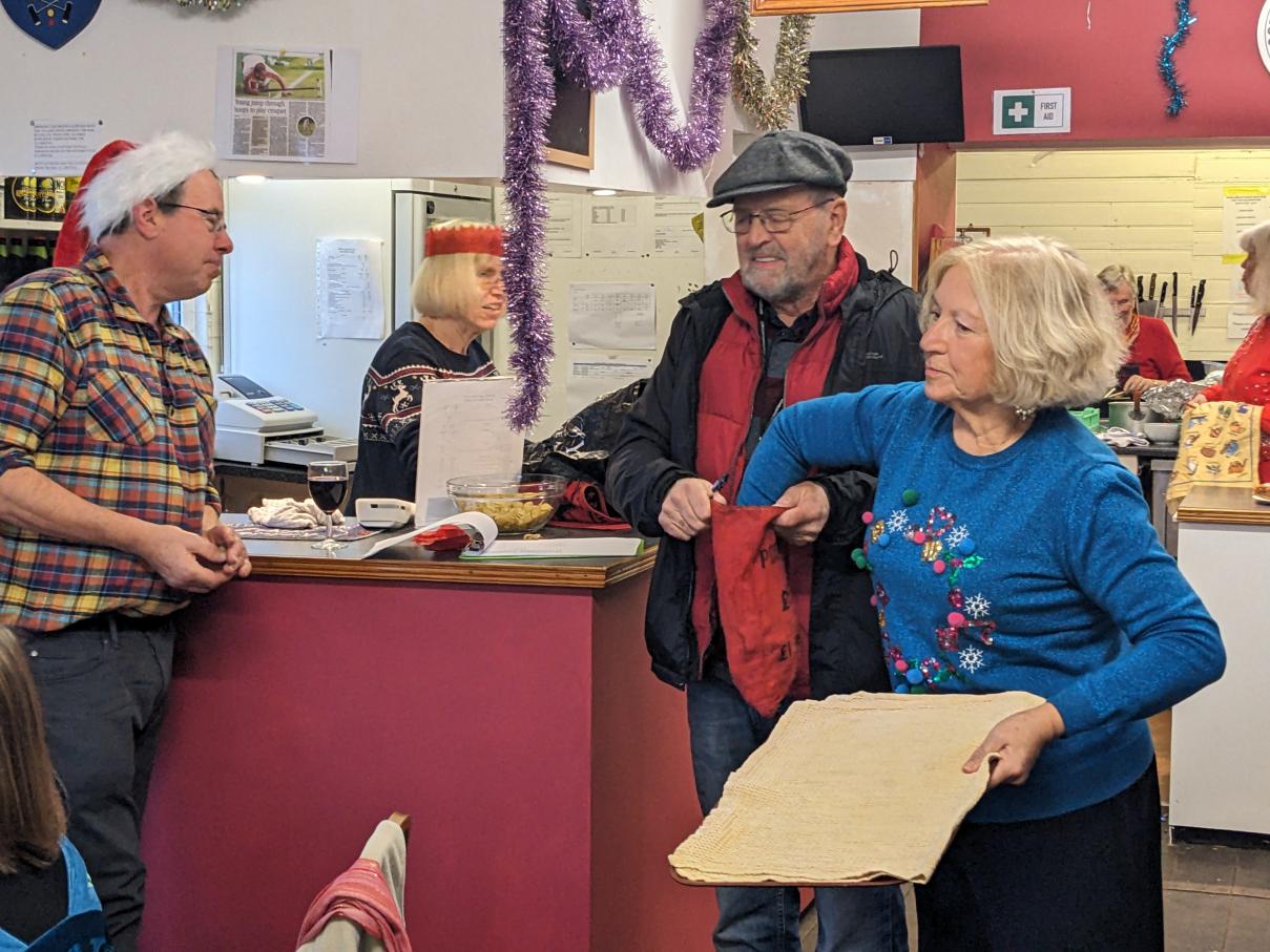 Xmas Party 3rd December: 100 Club draw with Treasurer Roger