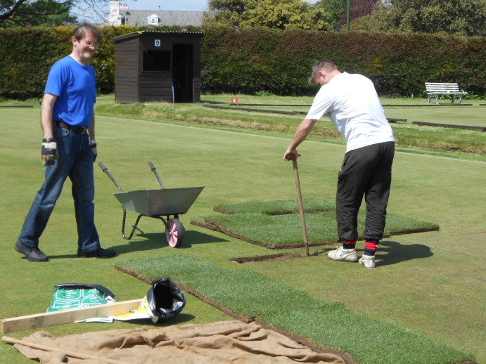 partial re-laying of Lawn 6, 2014