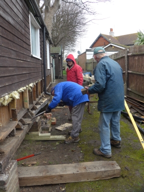 Replacing supporting beam, 2023