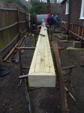 Replacing supporting beam, 2023