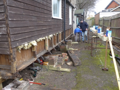 Replacing supporting beam, 2023