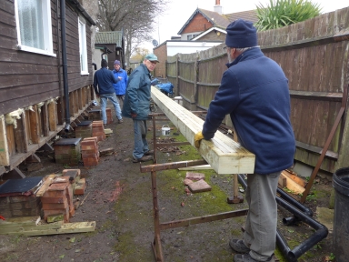 Replacing supporting beam, 2023