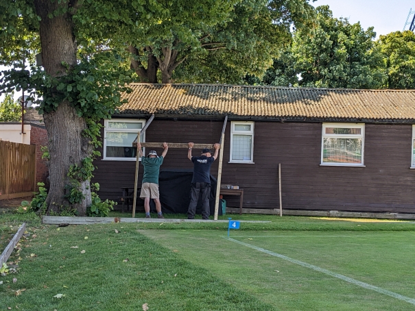 Building shelter for BBQ, 2022